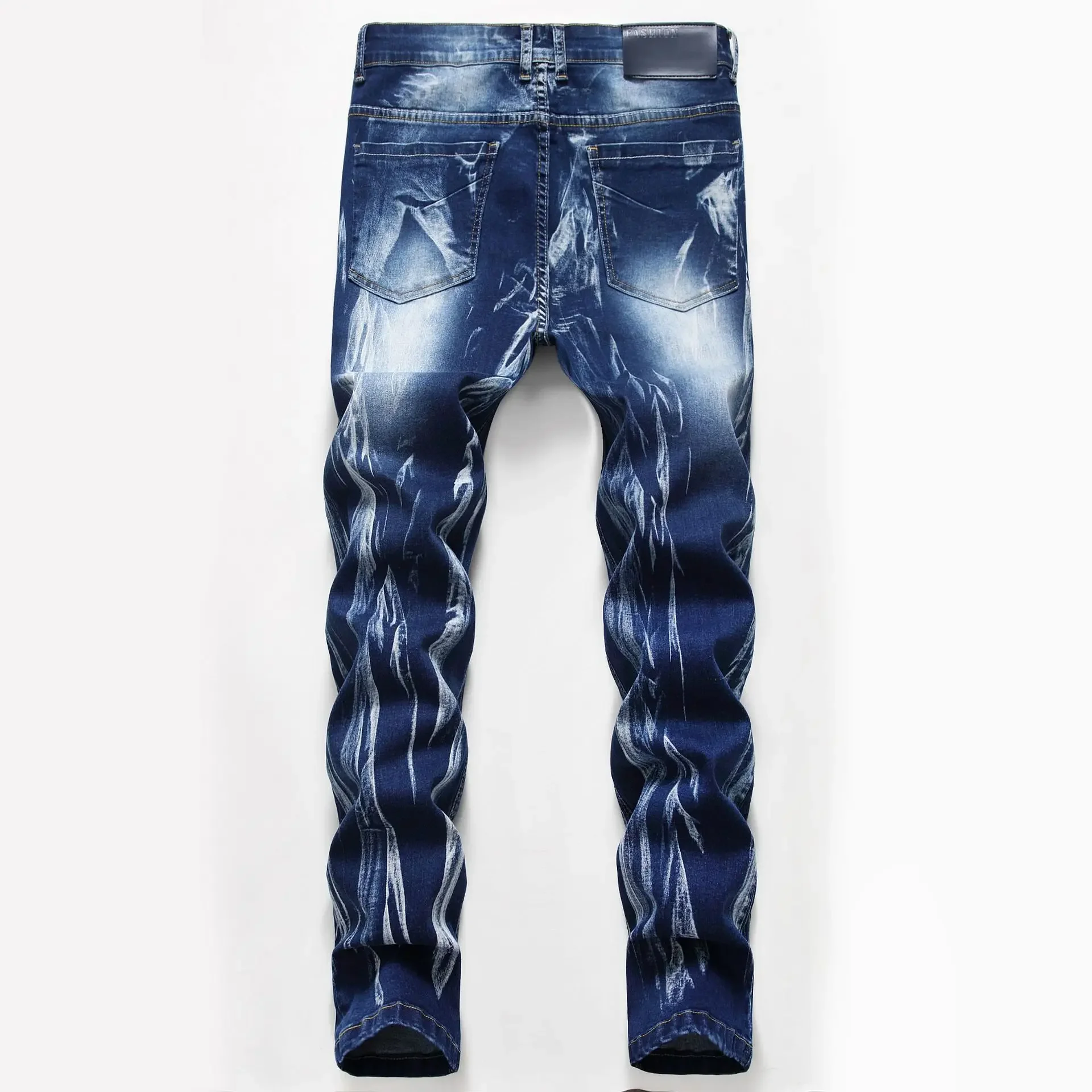 Fashion Print Men's Elasticity - Streetwear Brand Denim review and price